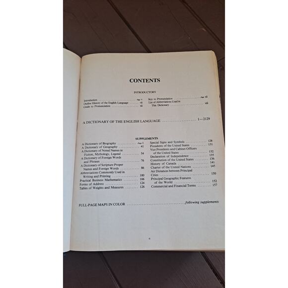 Vintage 1983 New Universal Websters Dictionary Unabridged History Piece Deluxe - Picture 5 of 5